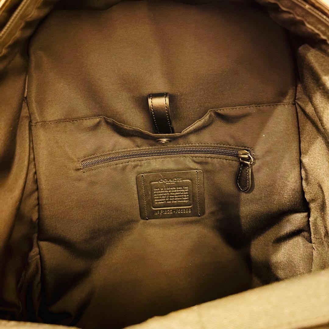 COACH Large Capacity Backpack Black 42x34cm #QYL0TE