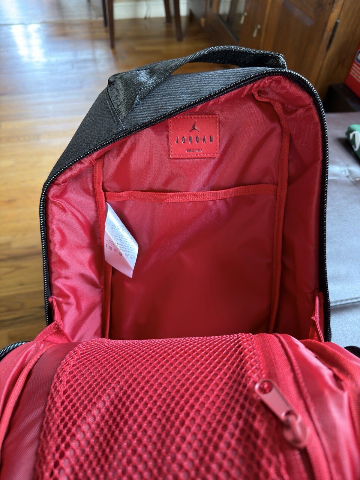 Jordan Jumpman Gray/Black Backpack Zip Closure, Adjustable Straps, Pockets
