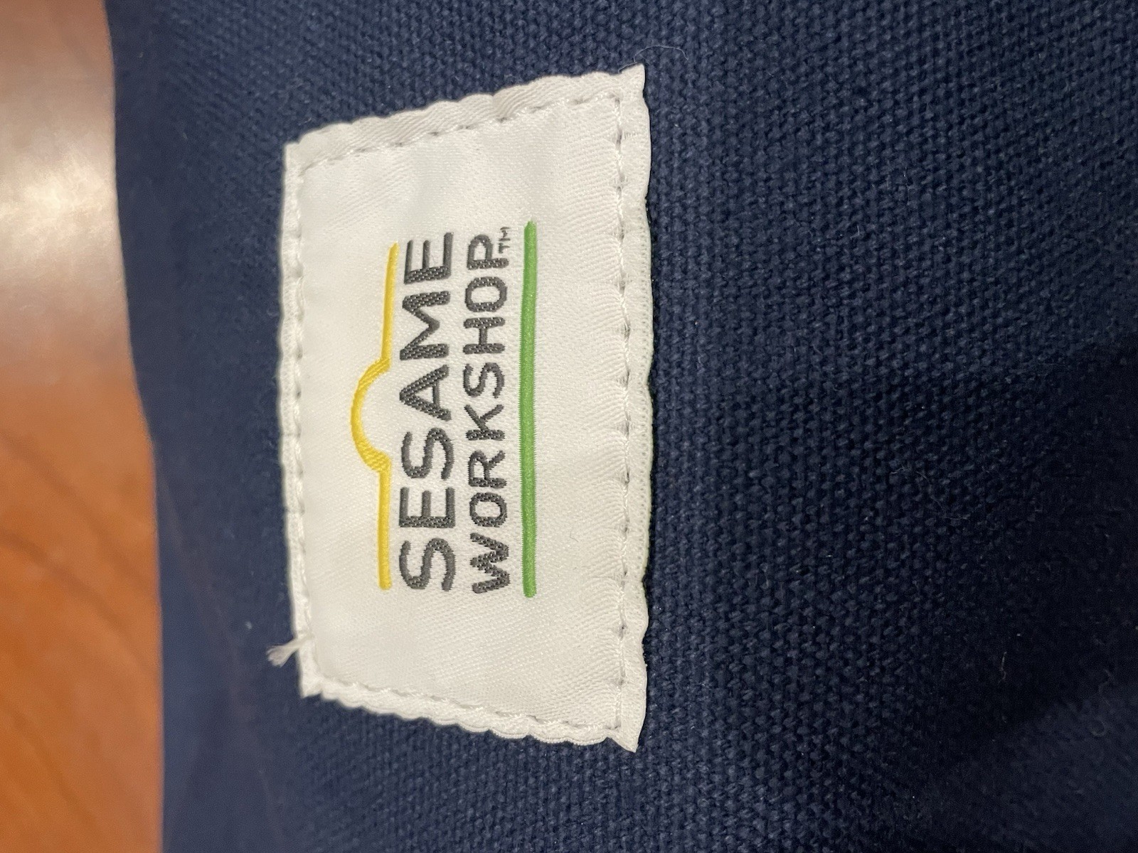 Steele Canvas Dopp Kit. Navy Blue Waxed Canvas With Sesame Workshop Logo. USA.