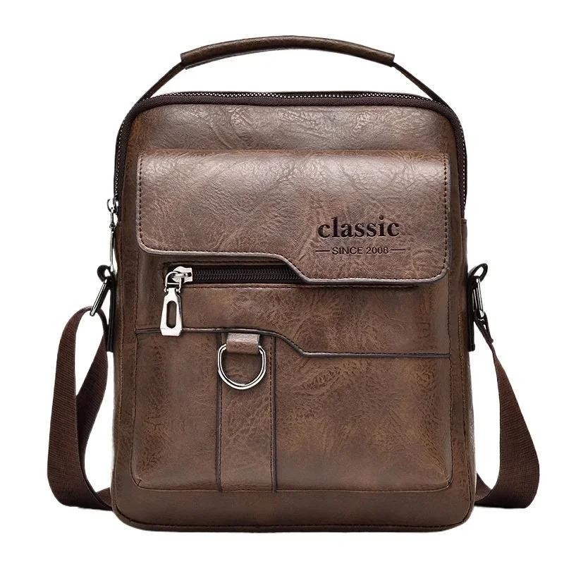 Men Crossbody Bag Men Shoulder Bags Zippers Handbags Large Capacity Artificial L