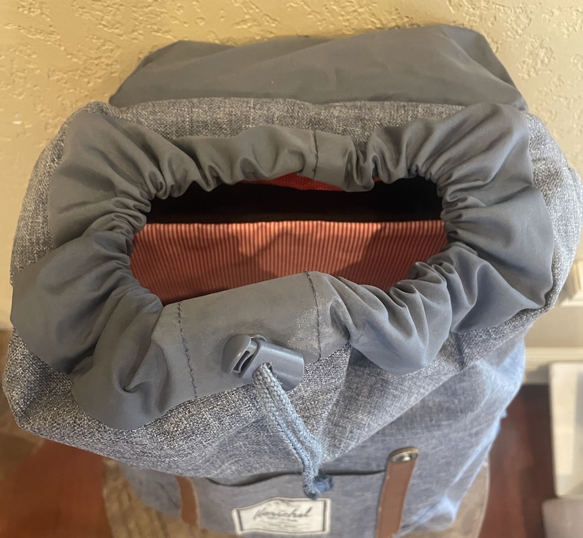 Herschel Supply Co. Retreat Backpack Laptop Blue Gray Fold Flap Snap Closure