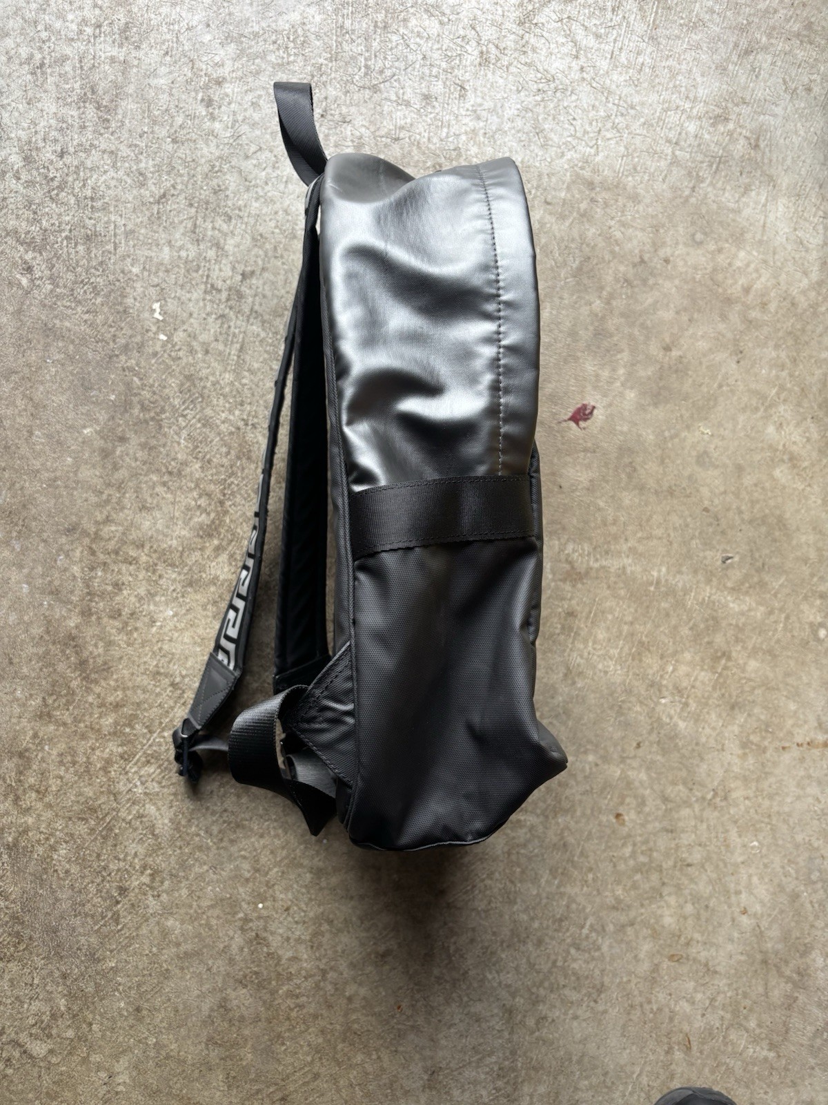 Versace Parfums Black Backpack Medusa Logo Greca Straps Zip Medium