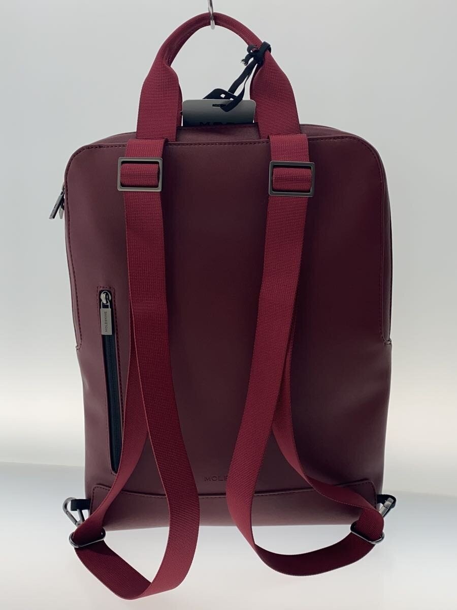MOLESKIN Vertical Device Bag, Raspberry Red, Classic Collection, Leather Backpac