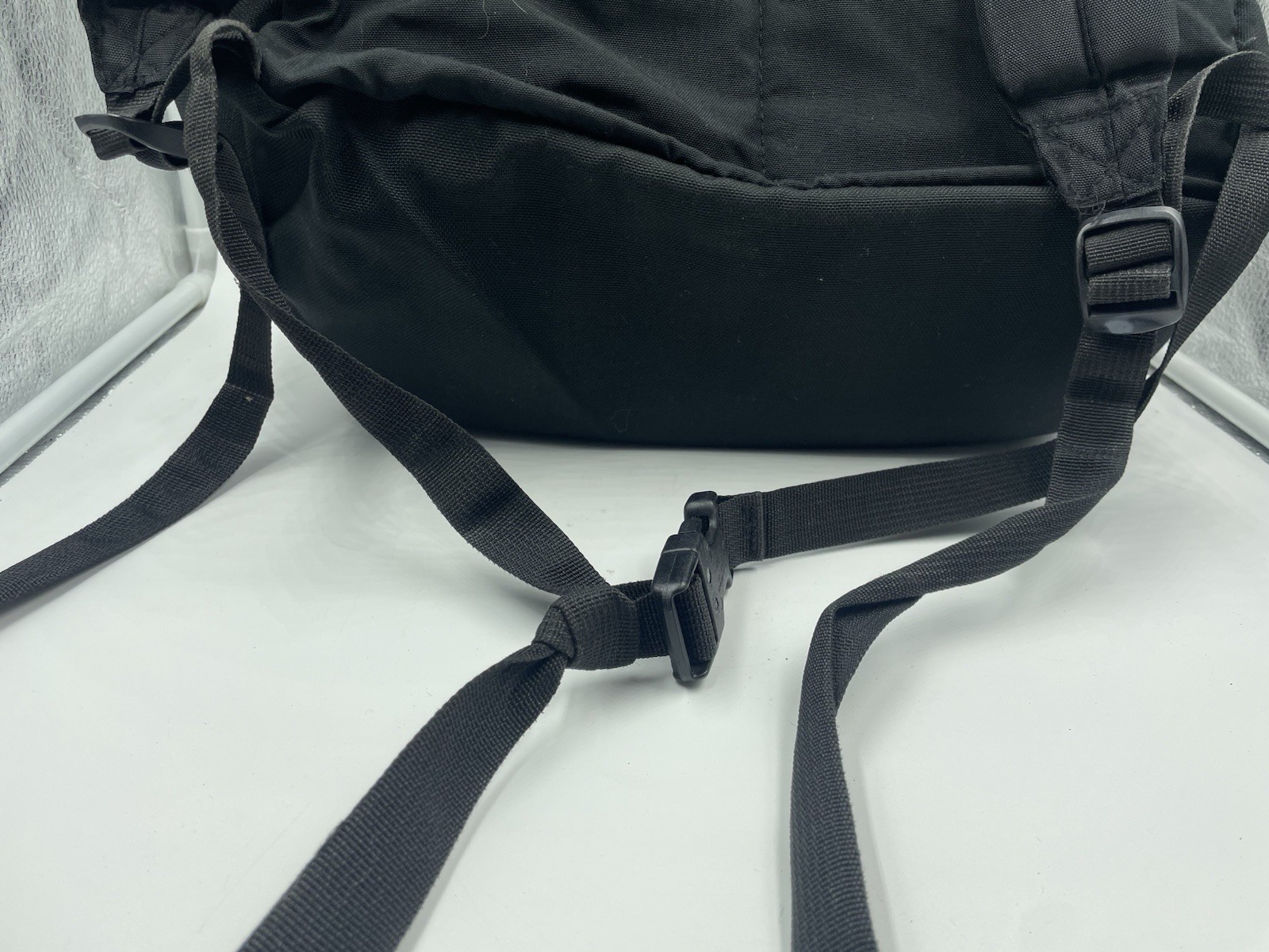 Vintage 90s LL Bean Campus Computer Backpack Black Canvas Heavy Duty School Bag