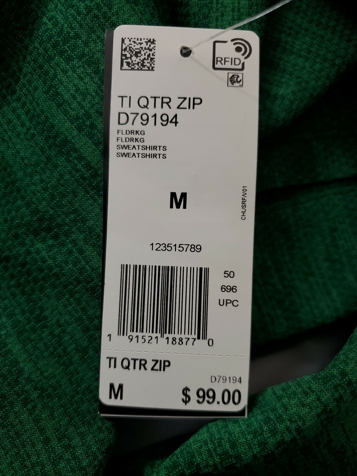 Adidas Team Issue 1/4 Zip Climalite Sweatshirt Medium