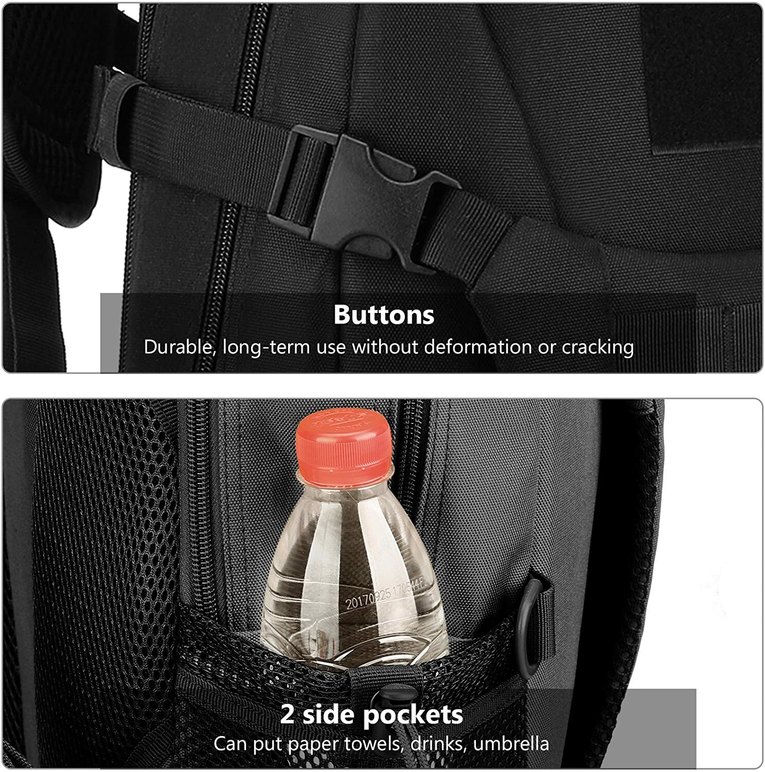 Tactical Backpack for Men Hiking Day Pack Molle Military Rucksack Waterproof 28L