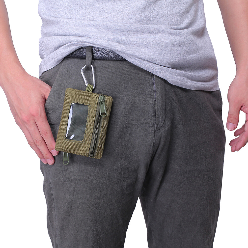 Tactical Wallet Molle Pouch Portable Key Card Case Outdoor Sports Coin Purse Bag