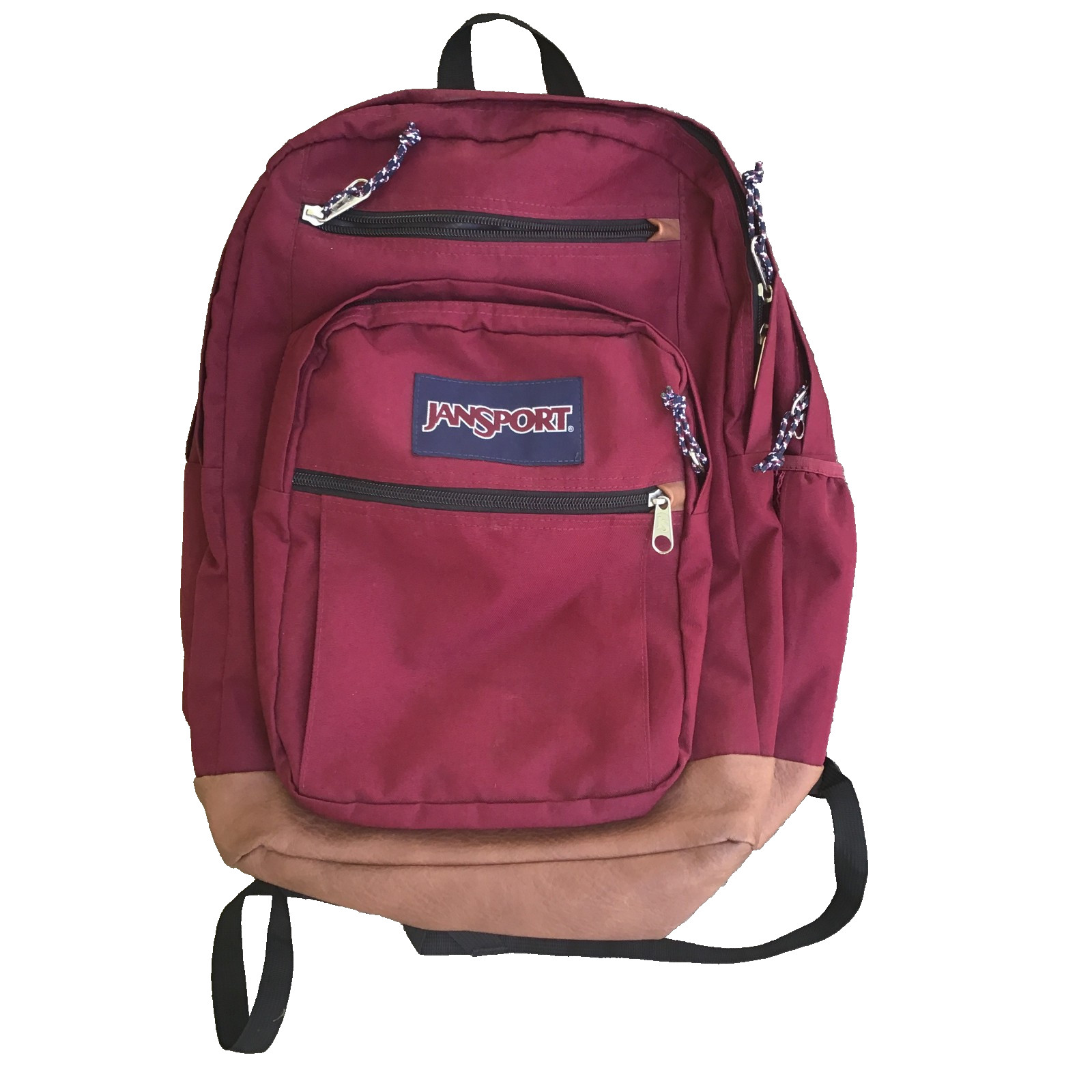 JanSport Cool Student Backpack Russet Red School Leather