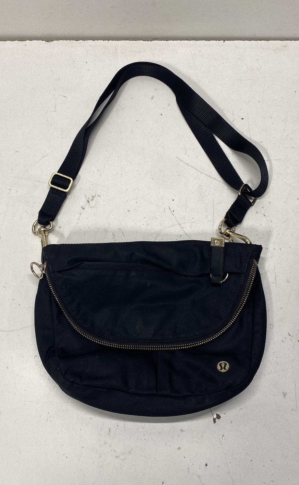 Lululemon Black All Night Festival Crossbody Bag Gold Hardware
