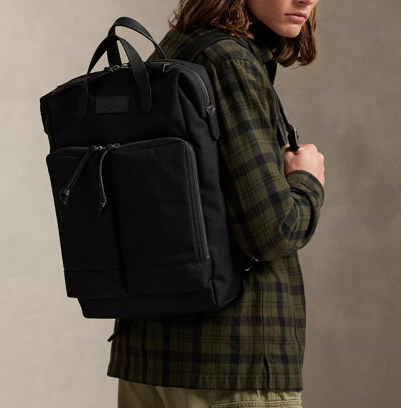 Polo Ralph Lauren Men’s Convertible Canvas Tote Backpack Black MSRP $228