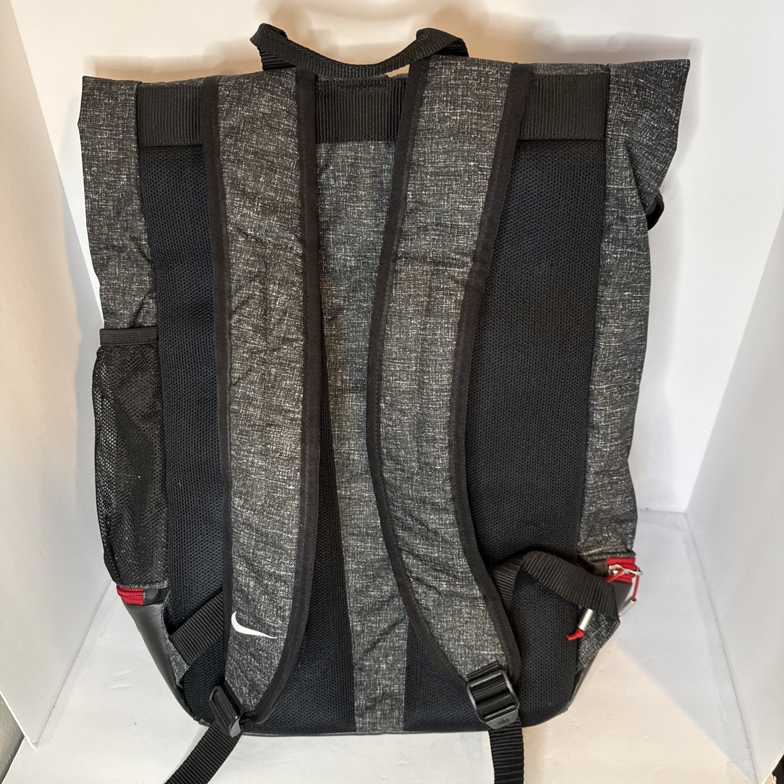 Nike Elite Sport III Golf Backpack Pro Am Jam Bag Black Heather Roll Top XL