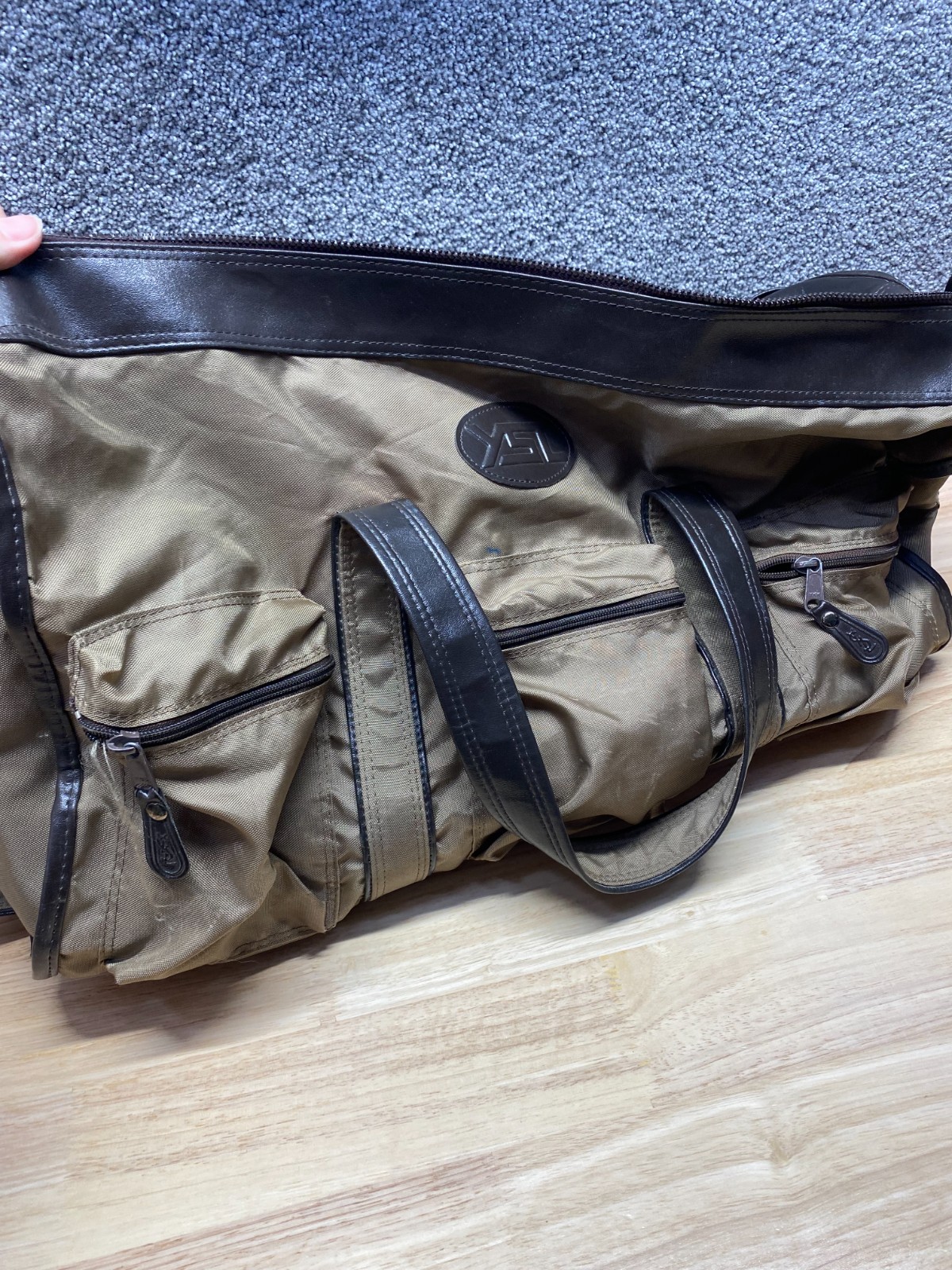 Yves Saint Laurent YSL Vintage Mens Nylon Travel Bag Duffle Bag Travel Old Money