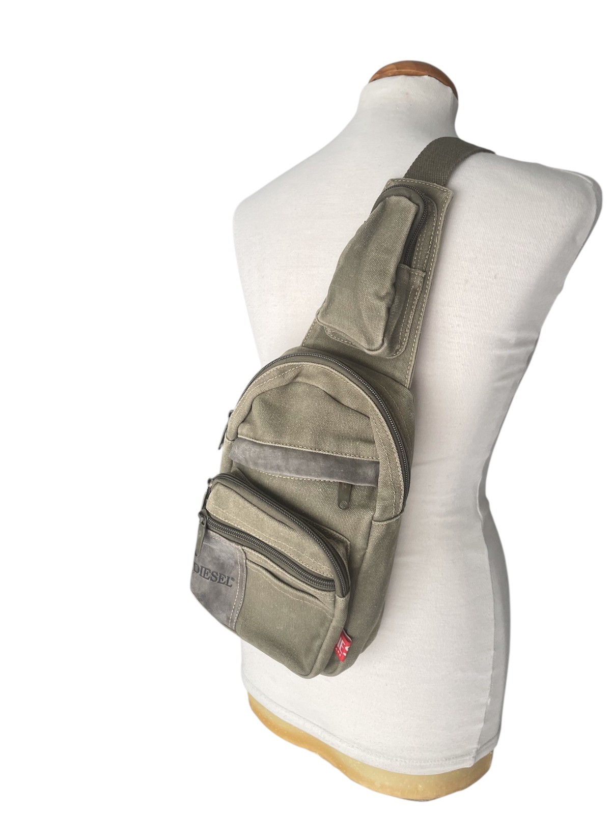 DIESEL Vintage Crossbody Sling Bag Multipocket Utility Cargo Y2K Rare Archive
