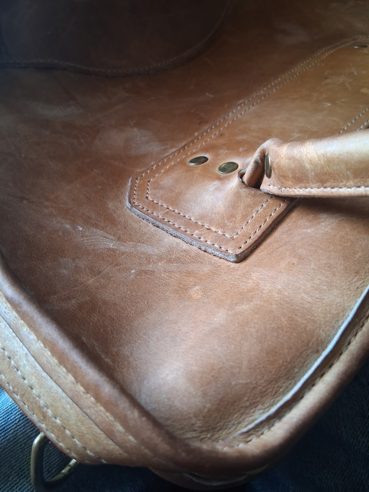 Orvis Briefcase Satchel Bag Brown Leather Vintage Gokey Style