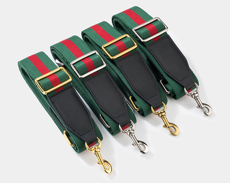 New Crossbody Shoulder Strap Gucci Replacement No Logo Green Red Web Leather