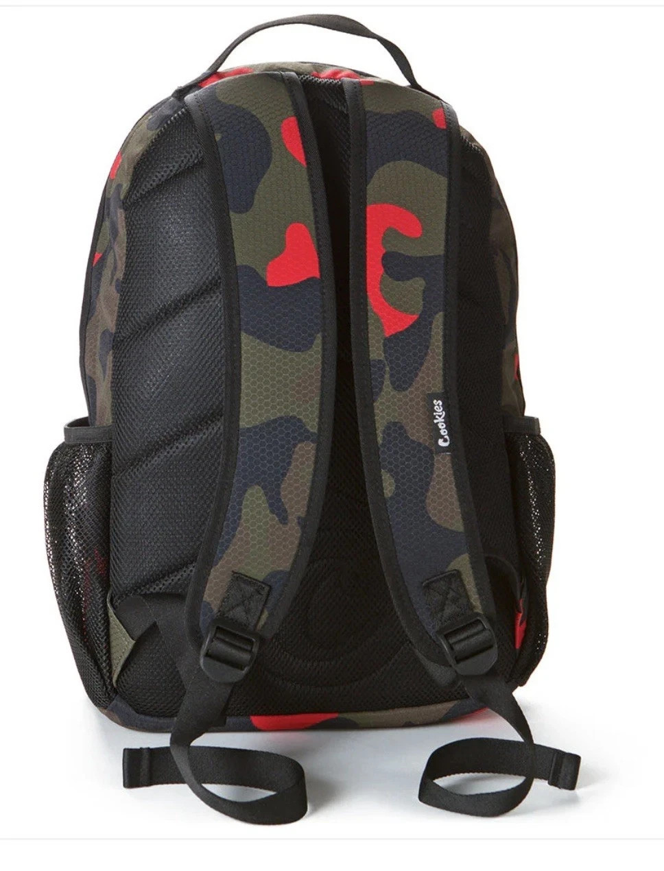 Cookies RipStop Nylon Smell Proof Backpack, Red/Green Camo, NWT!- in PLASTIC bag
