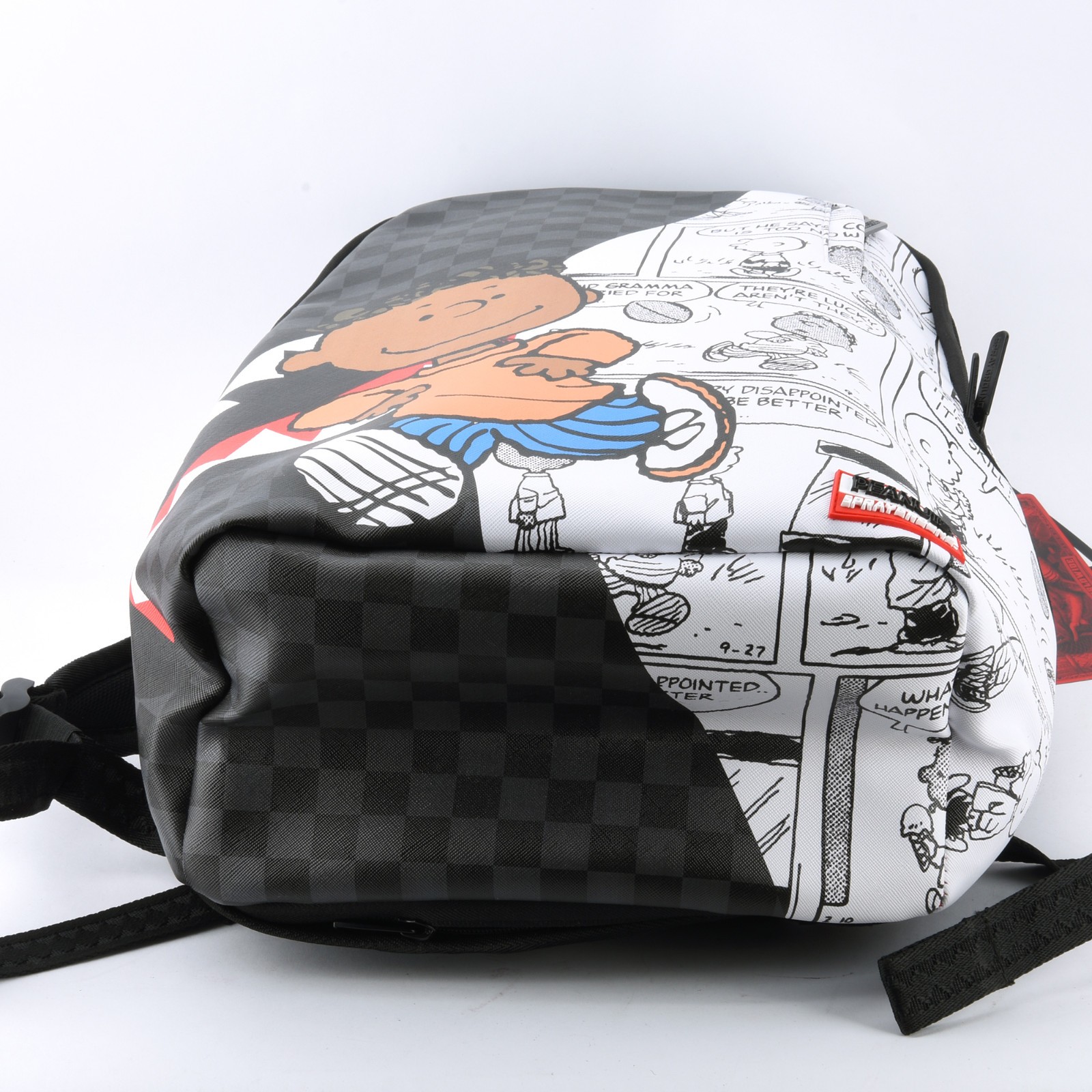 Sprayground Peanuts Franklin Sharks In Comics Backpack Snoopy Zippered Plaid