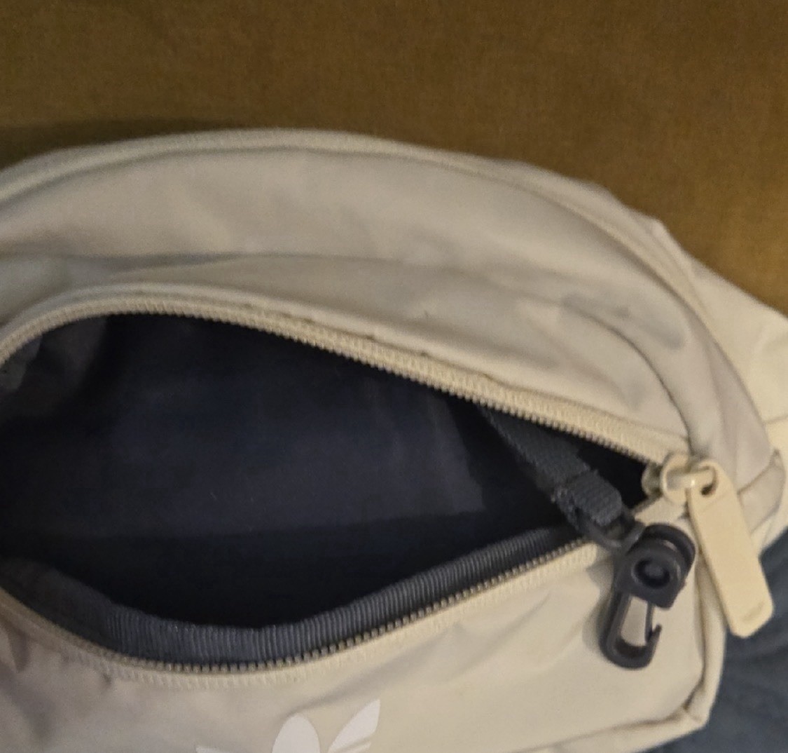 New Without The Tags Beige/White Adidas Waste/fanny/over The Shoulder Bag