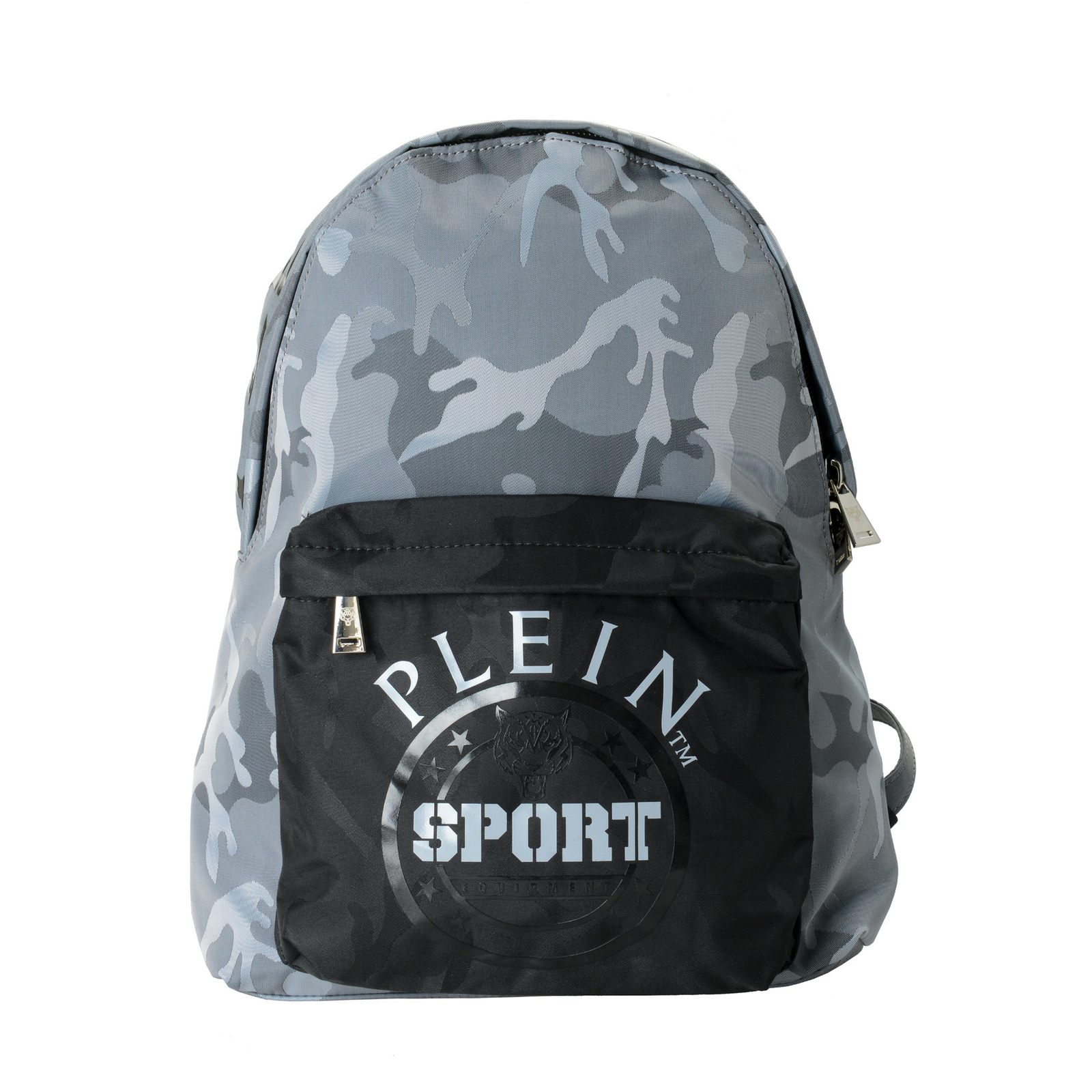 Plein Sport Unisex Military Print Gray “ZAINO EASTPAK” Backpack Bag