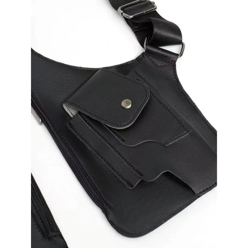 Adjustable Anti-Theft Underarm Shoulder Bag PU Leather Wallet Holster Bag