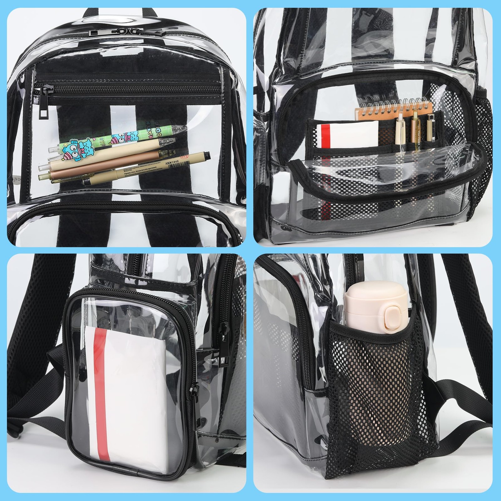 Clear Backpack for Students- Heavy Duty Transparent Bookbag Concerts,School, …