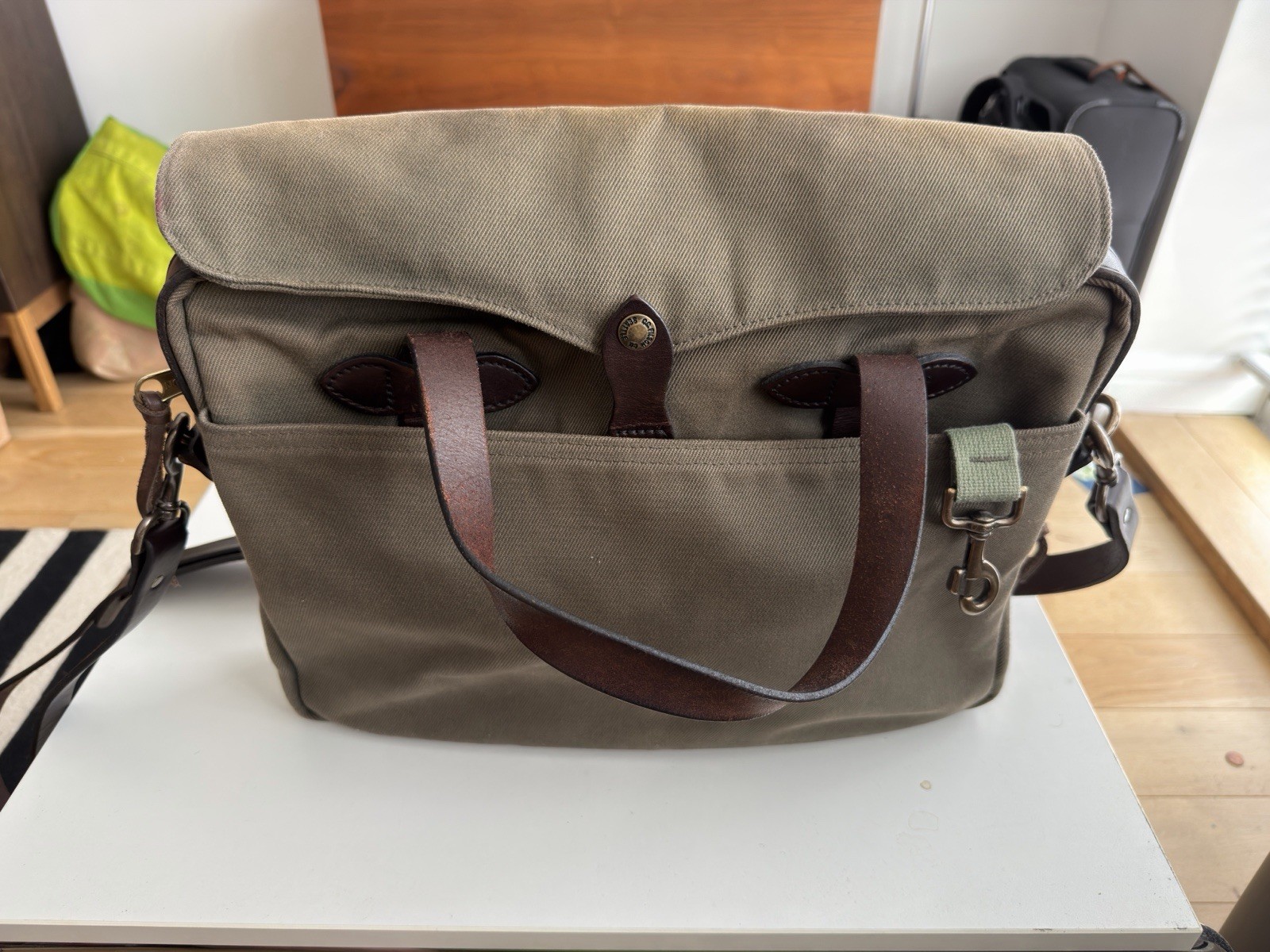 Filson Original Briefcase Otter Green Rugged Twill