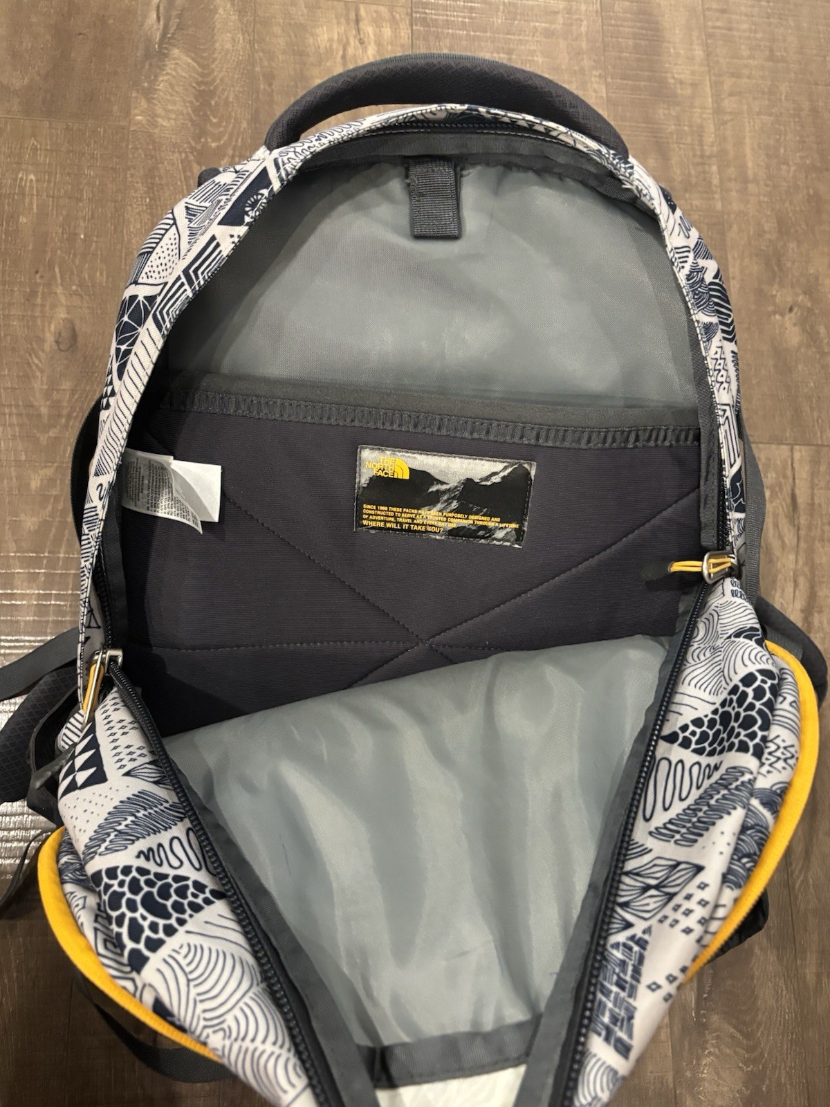 The North Face Recon Backpack Bag Geopattern Print Sturdy Backpack