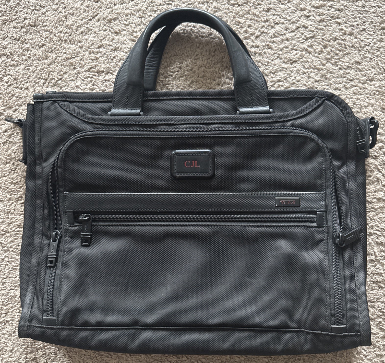 Tumi Alpha 2 Slim Deluxe Portfolio Briefcase Laptop Bag Nylon 26110D2 No Strap