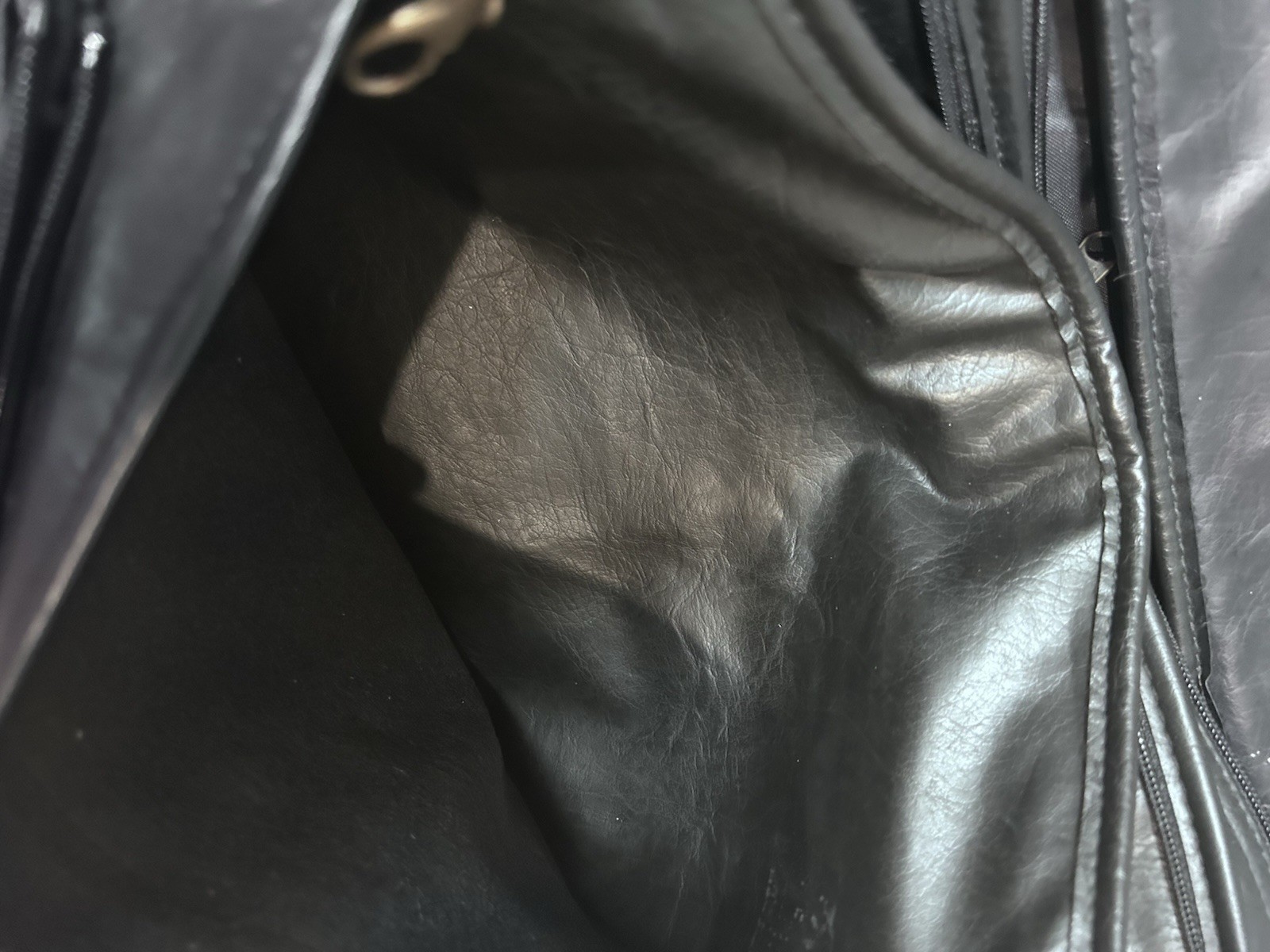 VTG Y2K Converse All Star Black Leather Messenger Bag RARE No Strap Laptop