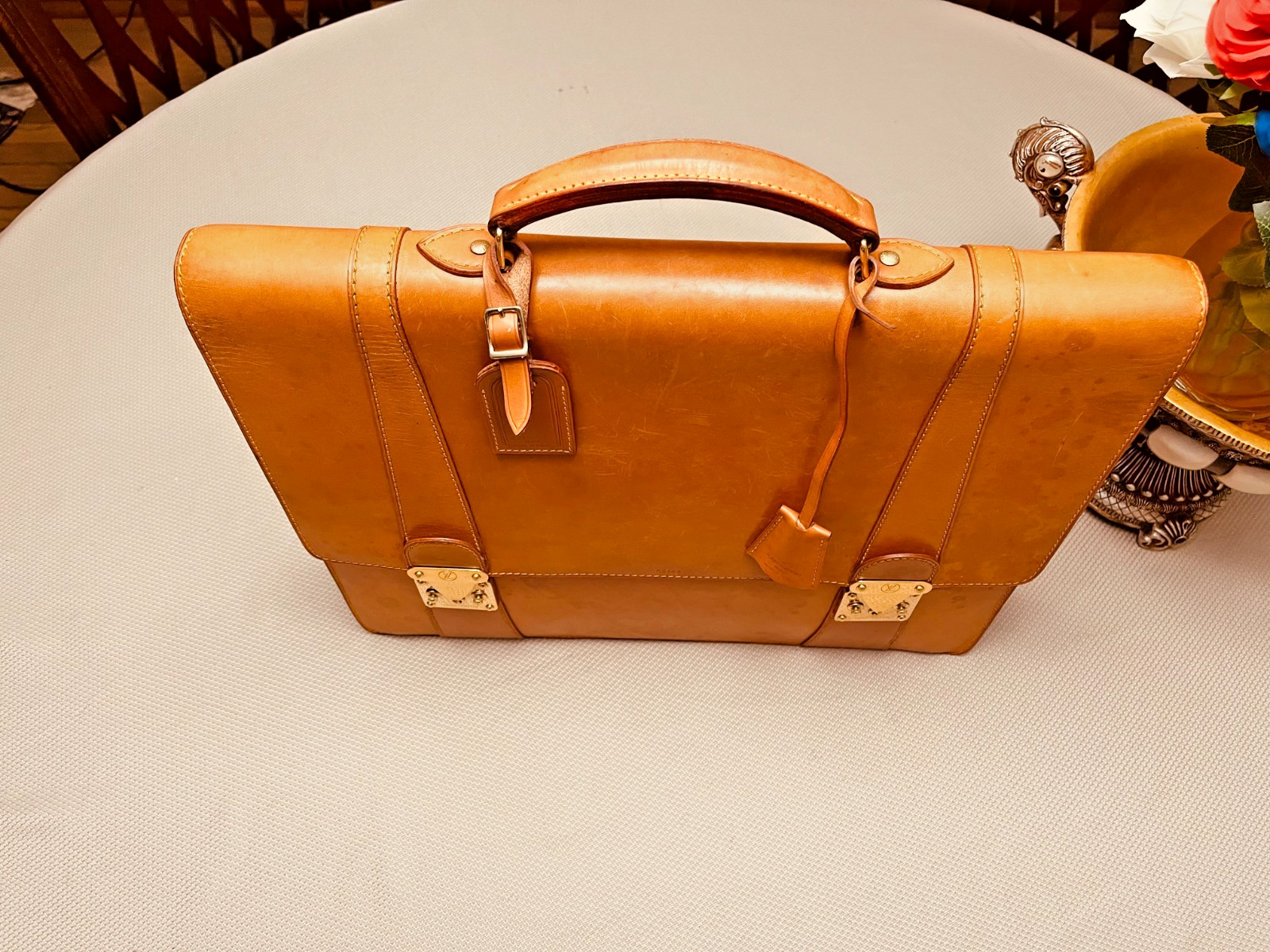 LOUIS VUITTON “SELBIT” NOMADE Leather Briefcase / Satchel / Portfolio – France