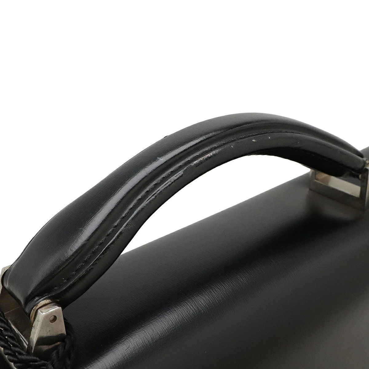 Loewe Briefcase Document Business Bag Leather Black 30x42x7.5cm