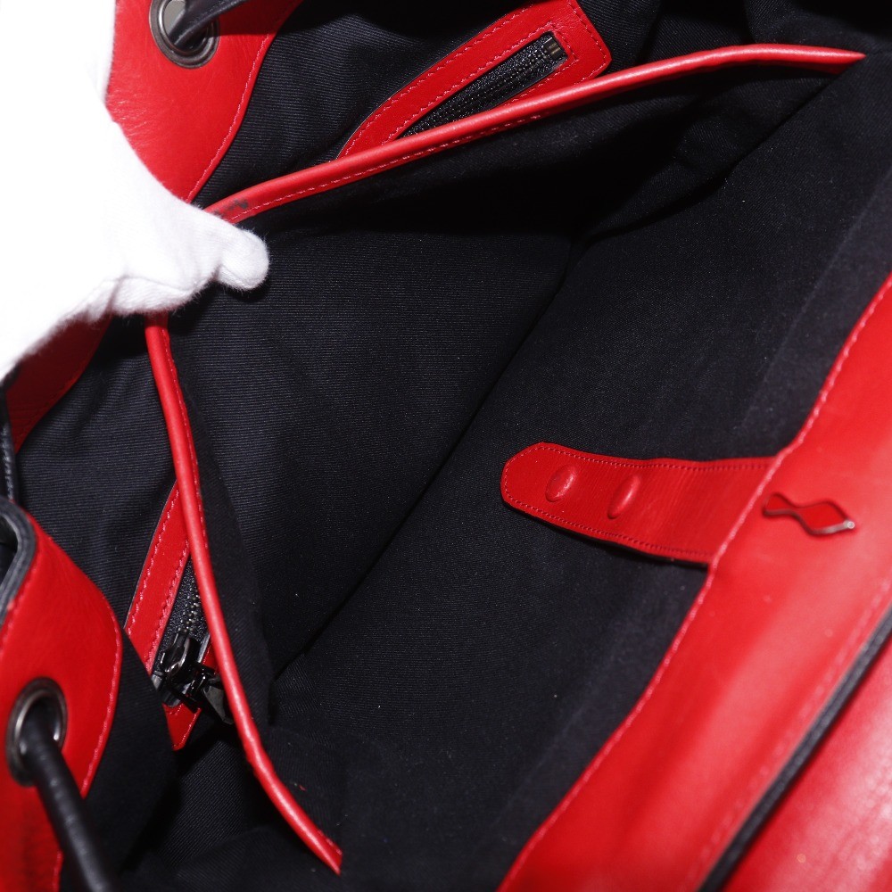 Christian Louboutin Explorer funk Backpack Daypack Studs black leather mens