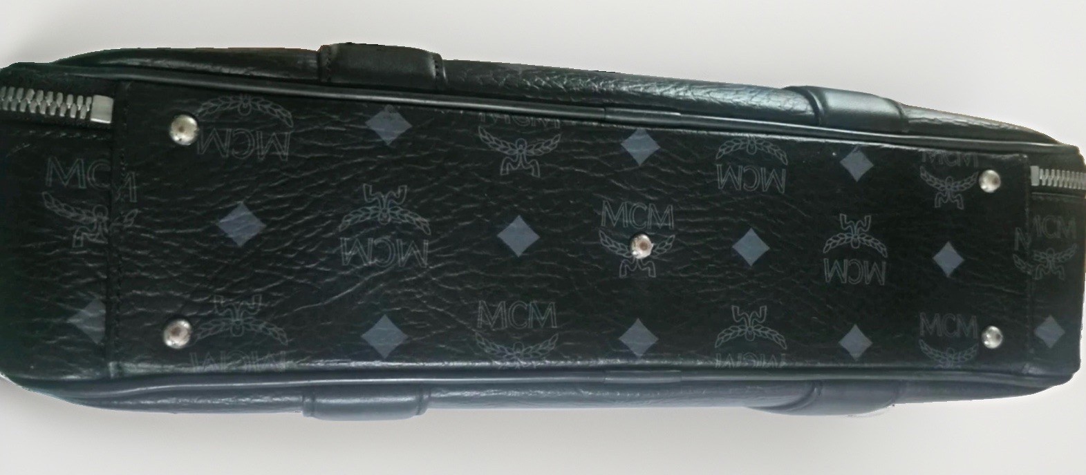 MCM Large Classic Visetos black coated canvas briefcase bag Good Condition