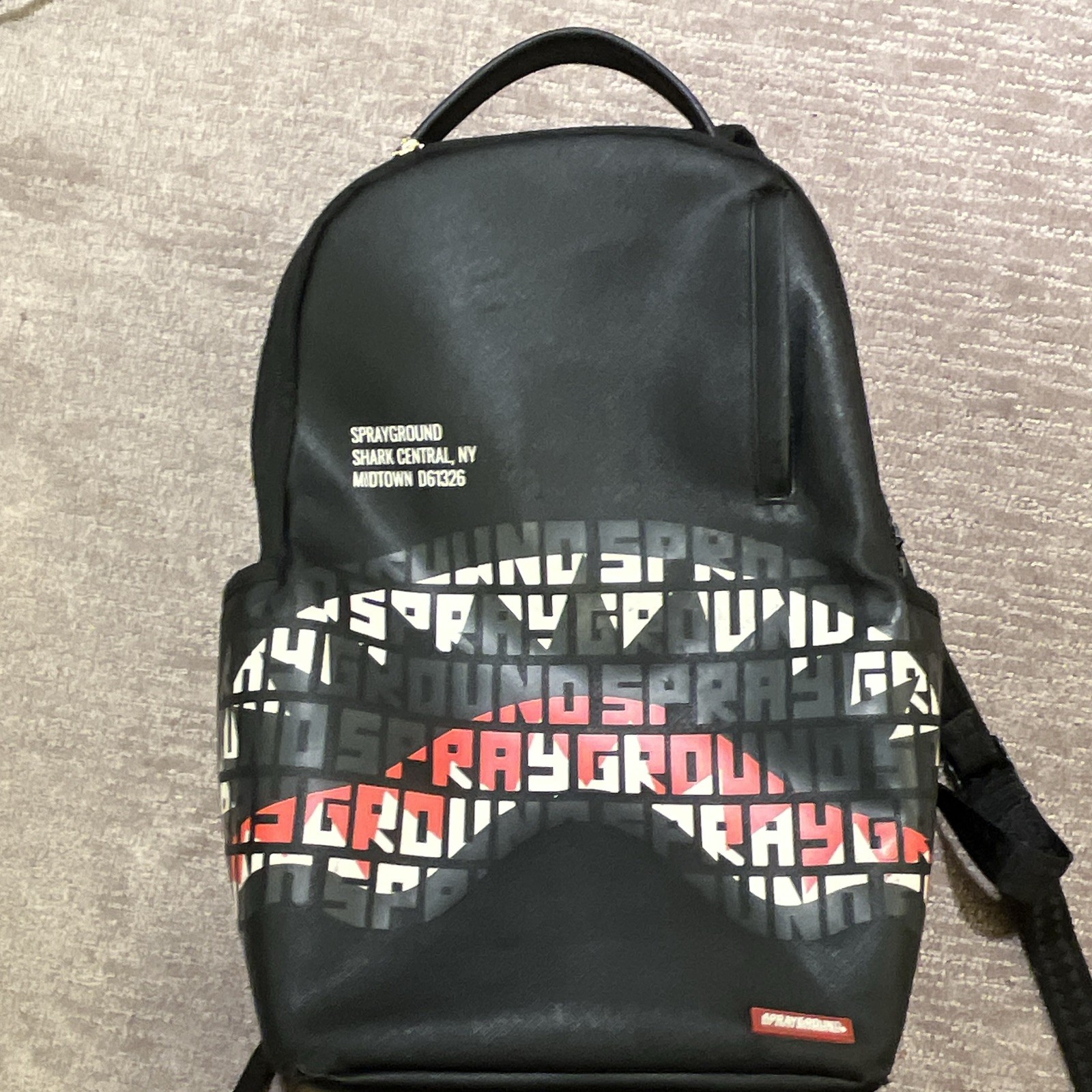 Sprayground Shark Central NY Limited Edition Backpack Large Zip Padded Straps