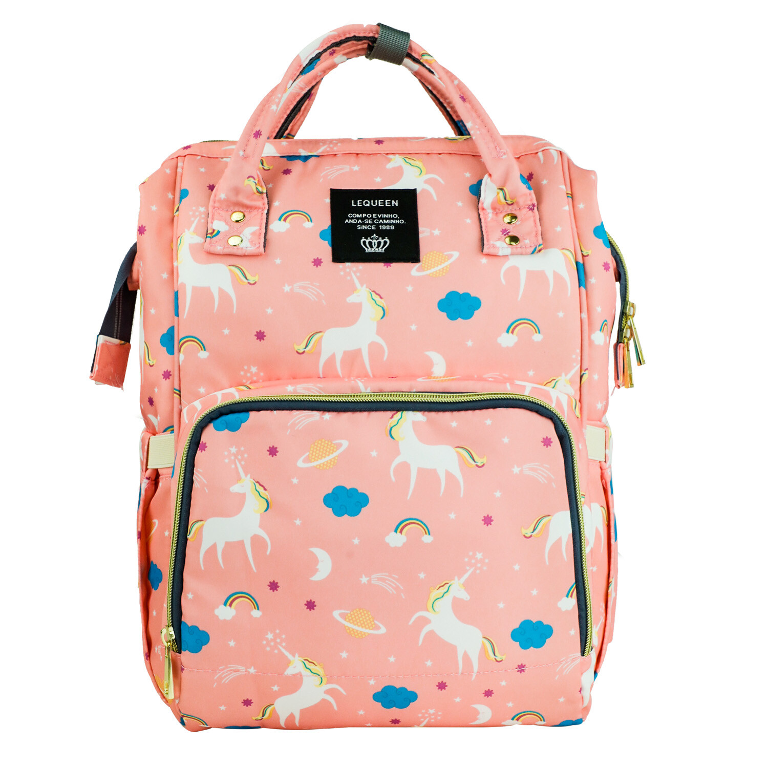 LEQUEEN Unicorn School Bag Backpack Durable Laptop Bag With Water Bottle Pocket