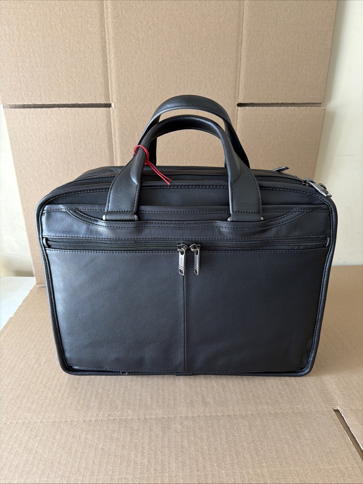 TUMI Alpha 3 Expandable Organizer Laptop Briefcase Leather 117231 1041 9603141