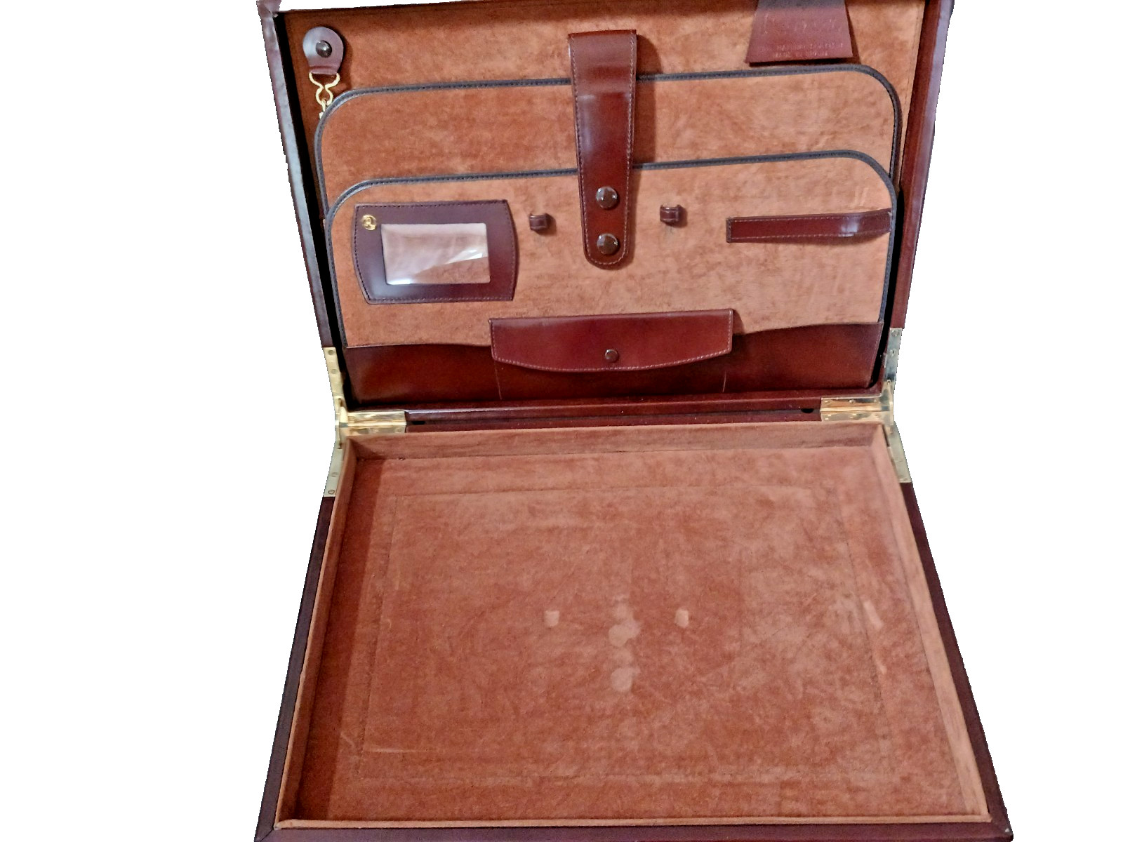 Rare Vtg By Rona Spain Leather Men’s Bag Cognac Slim Document Case CLEAN MCM HOT