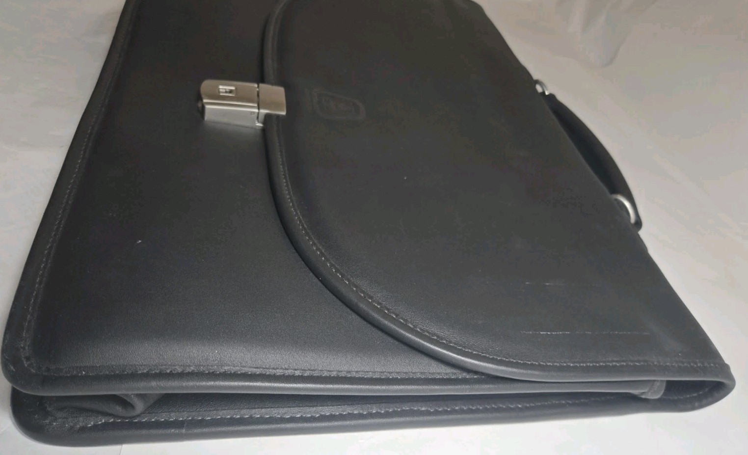 Jack Georges Black Leather Briefcase Laptop Bag – United Brotherhood Carpenters