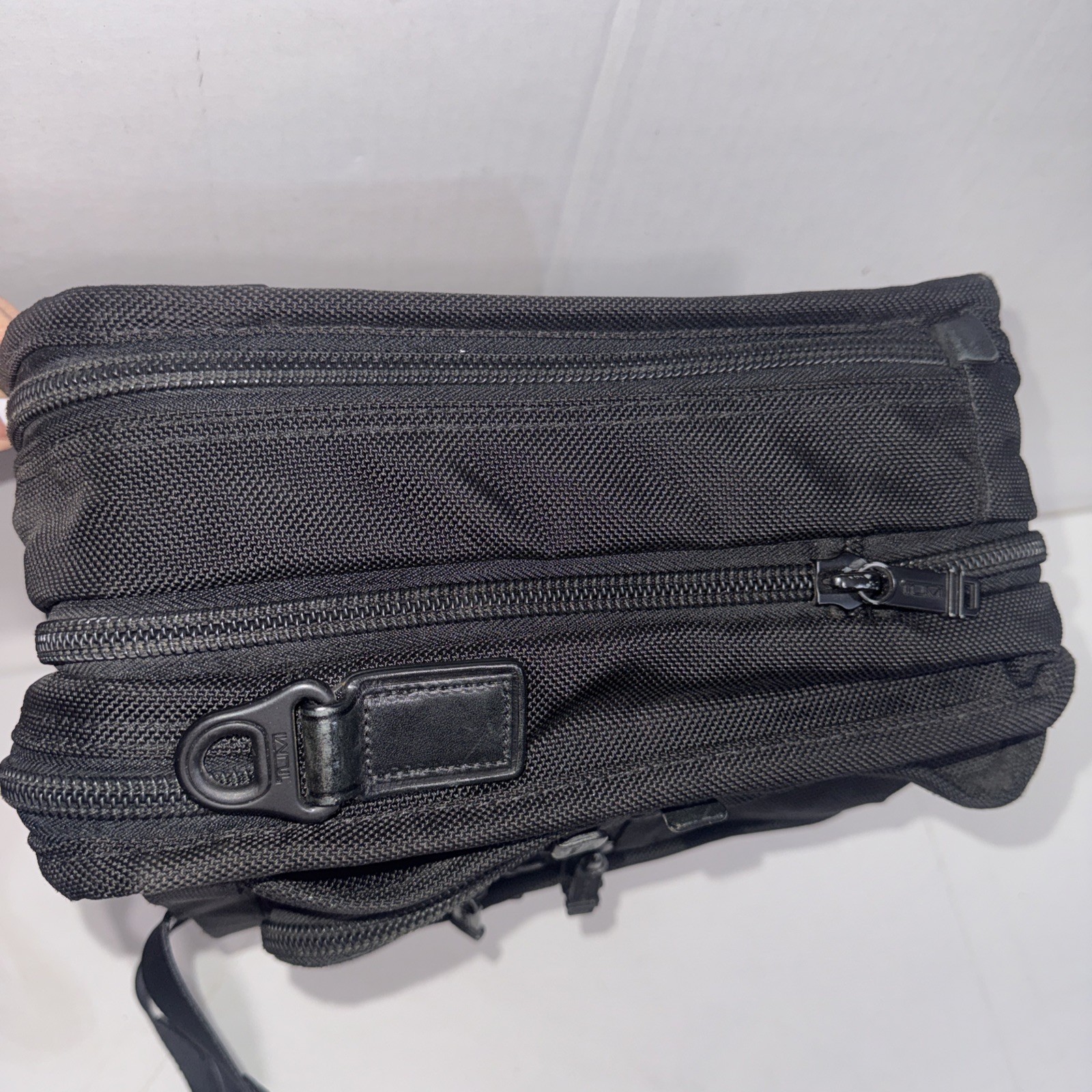 Tumi Alpha 3 Black Ballistic Nylon Designer Expandable Organizer Laptop Brief