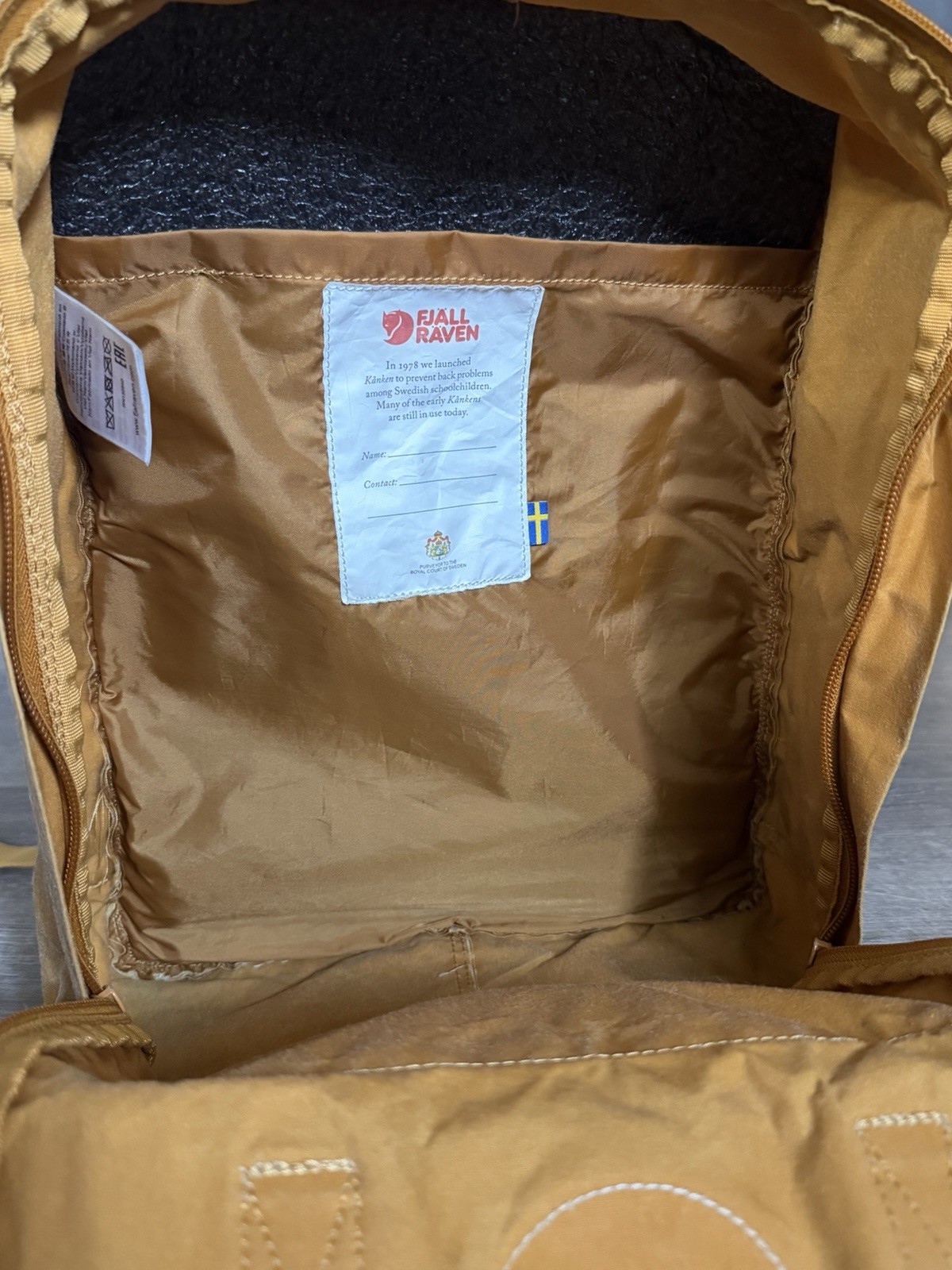 Fjallraven Backback Kanken Yellow School Outdoors Handles Pockets 23510