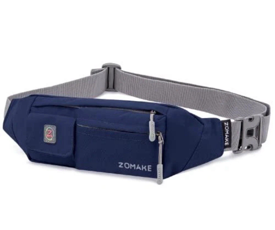 Crossbody Fanny Pack for Women Men:Runners Belt Bag with Small Navy blue
