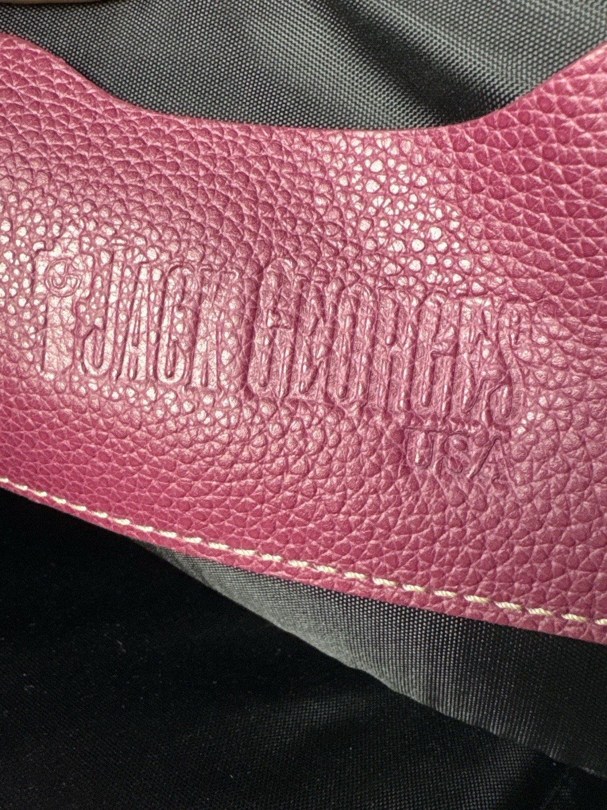 Jack Georges Fuchsia Leather Briefcase Y2K 90s Professional Laptop Bag USA Made