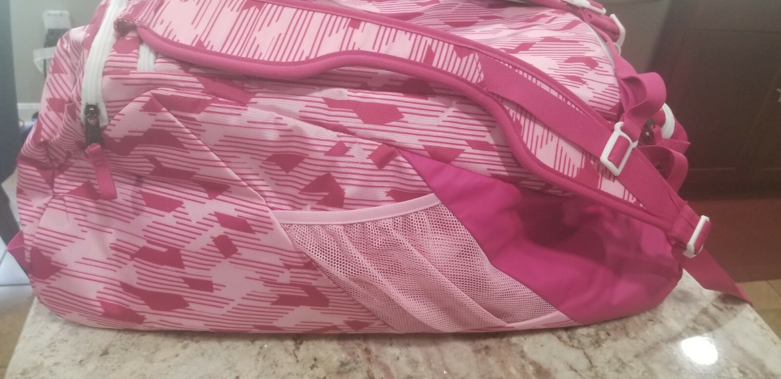 Girls Under Armour UAA UA Contain 4.0 Backpack Duffle Bag Pink