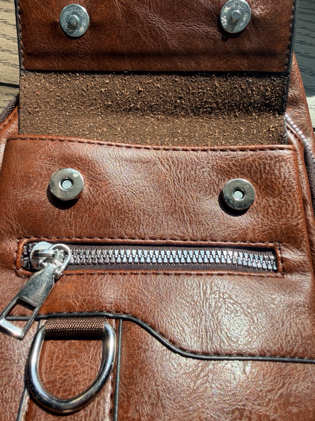 WEIXIER Men’s Brown Crossbody Sling Chest Bag, Adjustable Strap, Outer Pockets