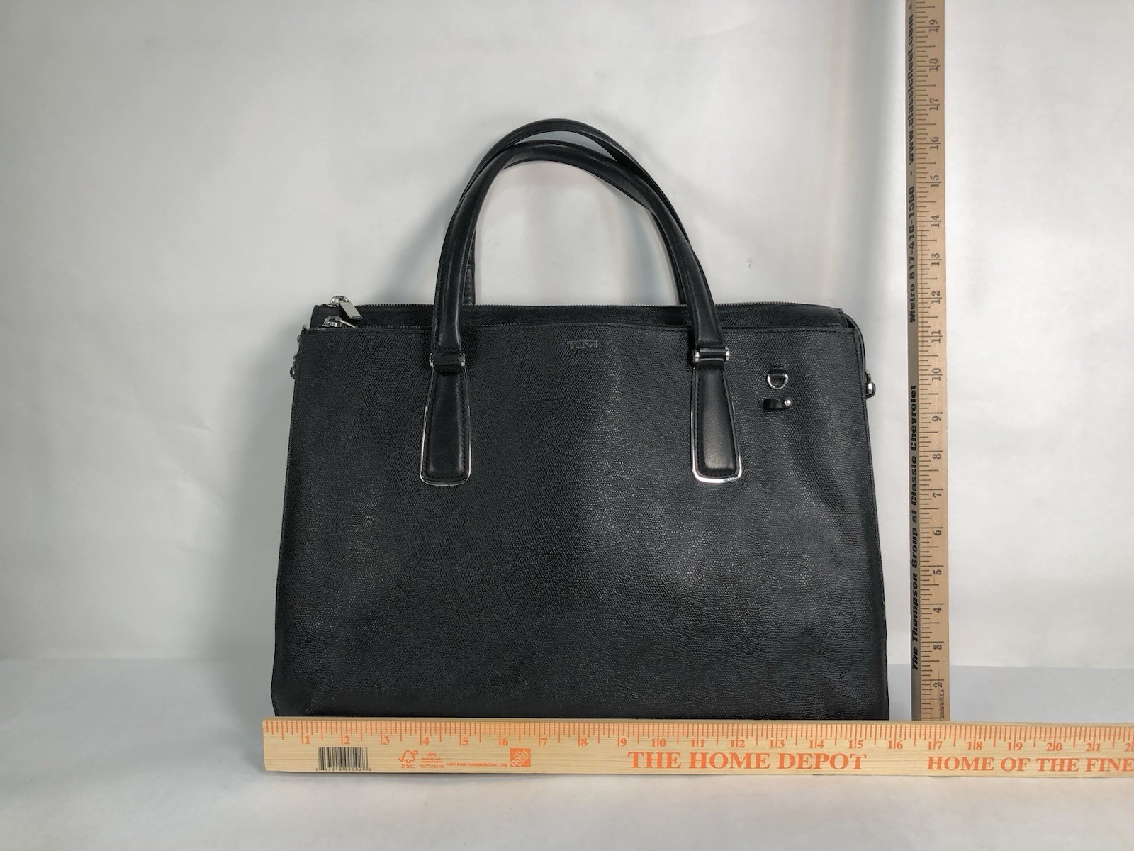 TUMI 79391D Sinclair “Nina” Saffiano Commuter Briefcase Business Black Leather