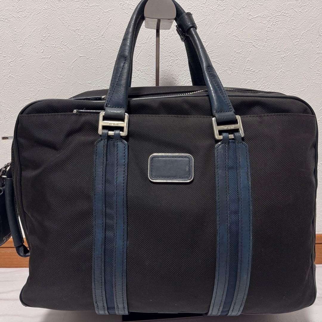 TUMI 68418DNVYE Jarvis 3Way Briefcase Black Navy Backpack Business Bag A4 PC