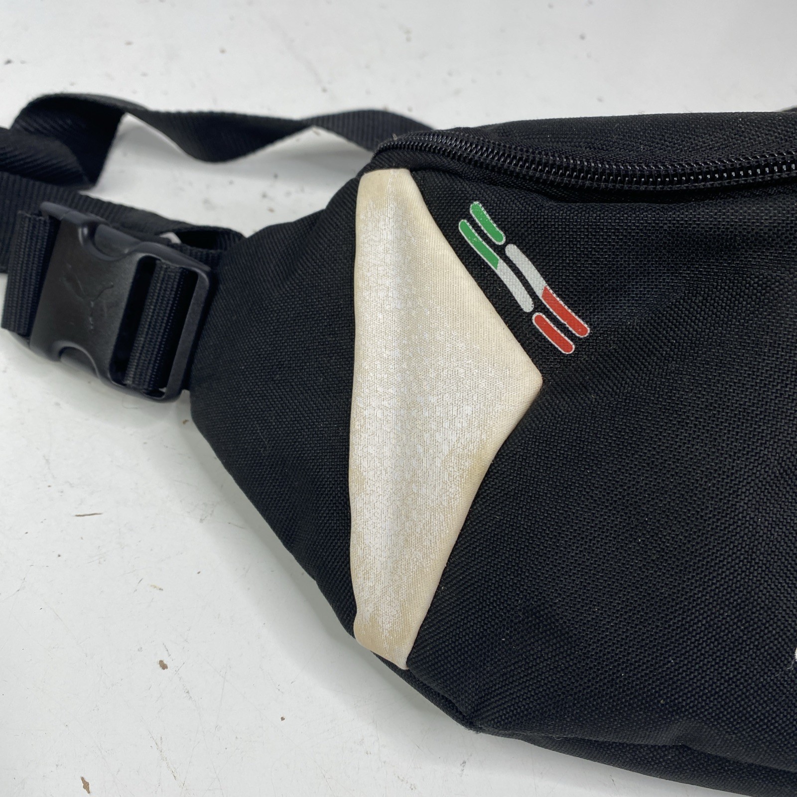 PUMA Ferrari Fannypack Fanny Pack Race Waist Bag Zip Logo Black