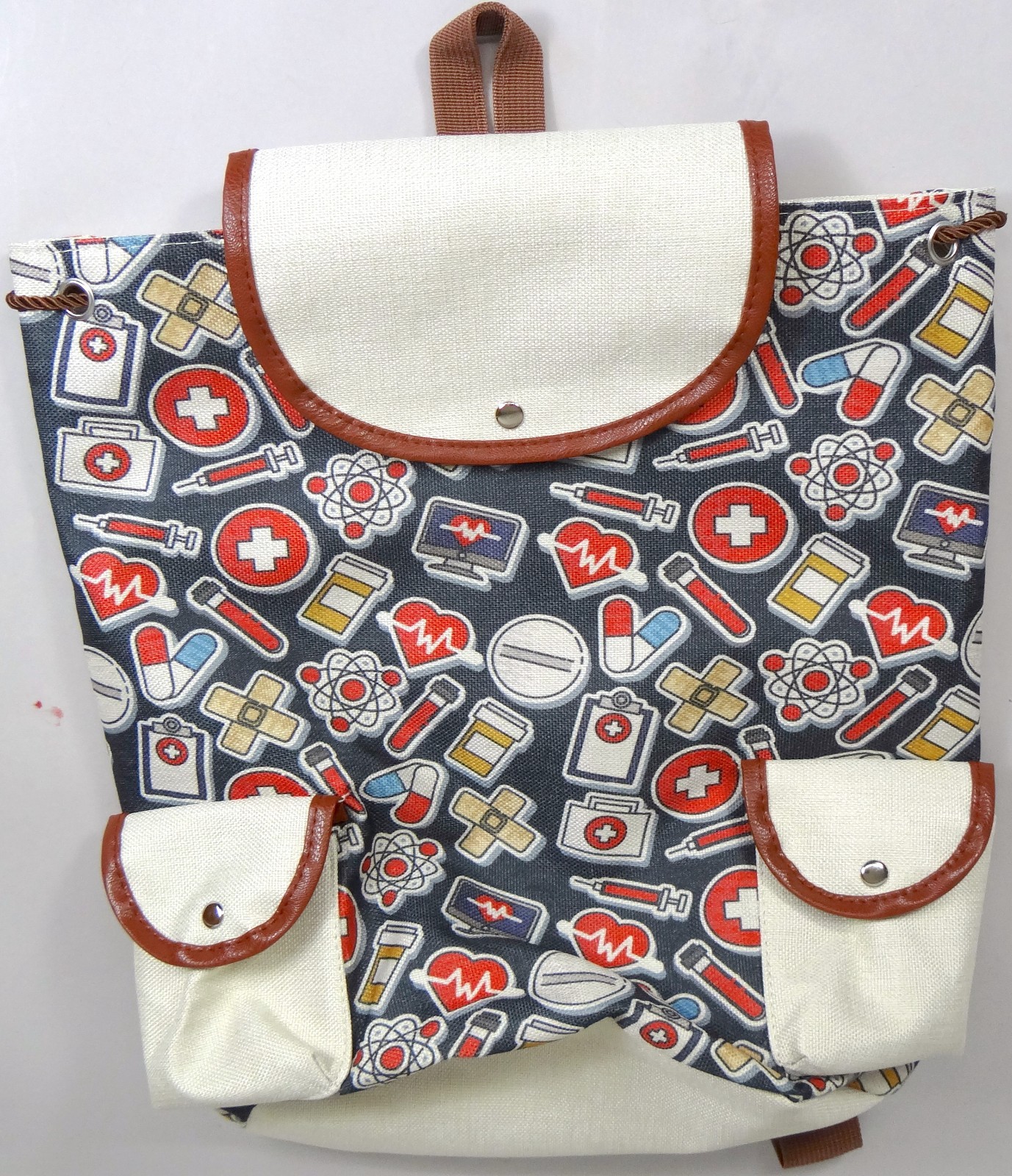 Doctor Nurse Backpack Knapsack Healthcare Medical Student School Bag Pockets New