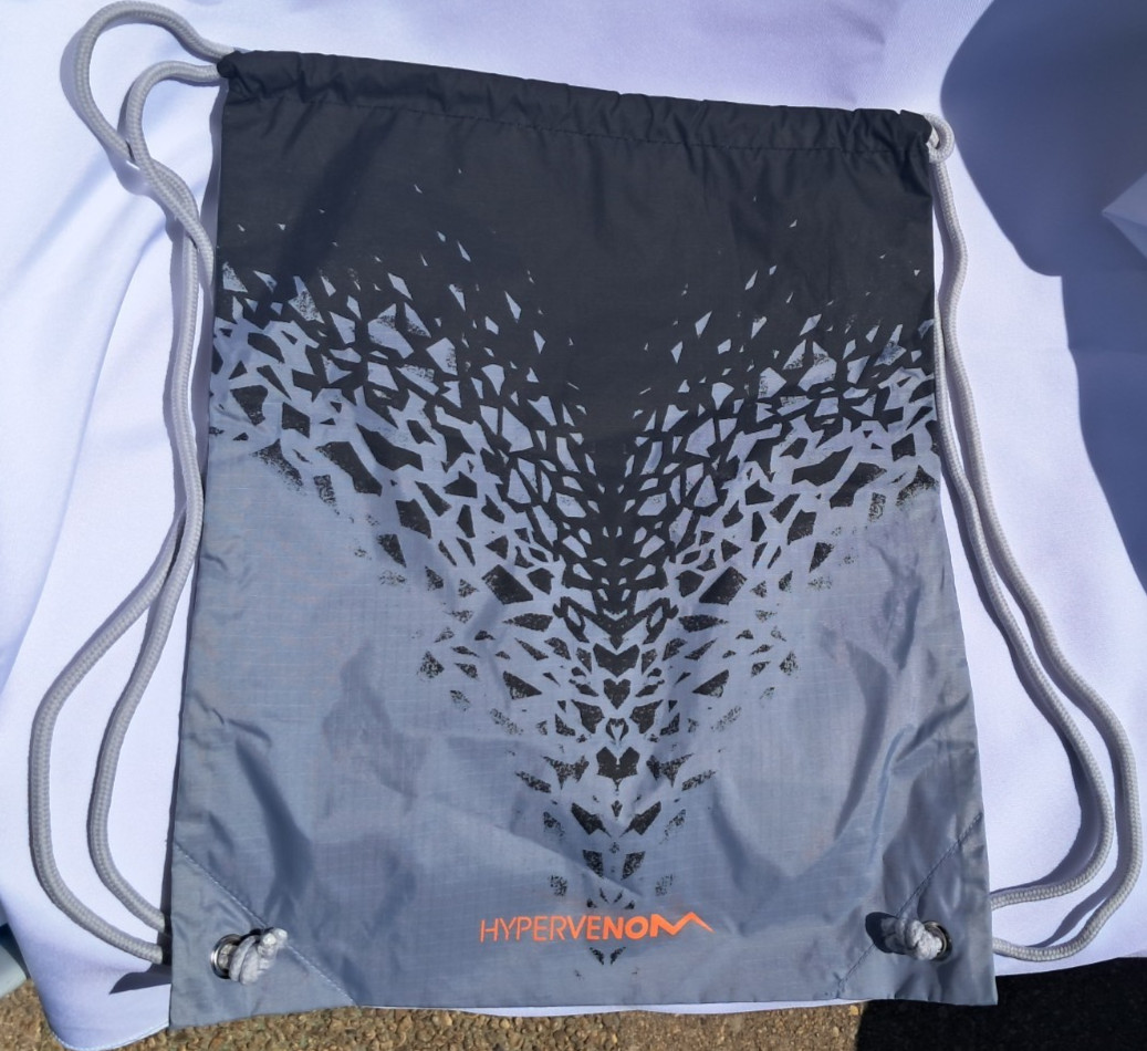 Nike Hypervenom Soccer Drawstring Tote Carry Shoe Dust Gym Bag Black Grey 16×13