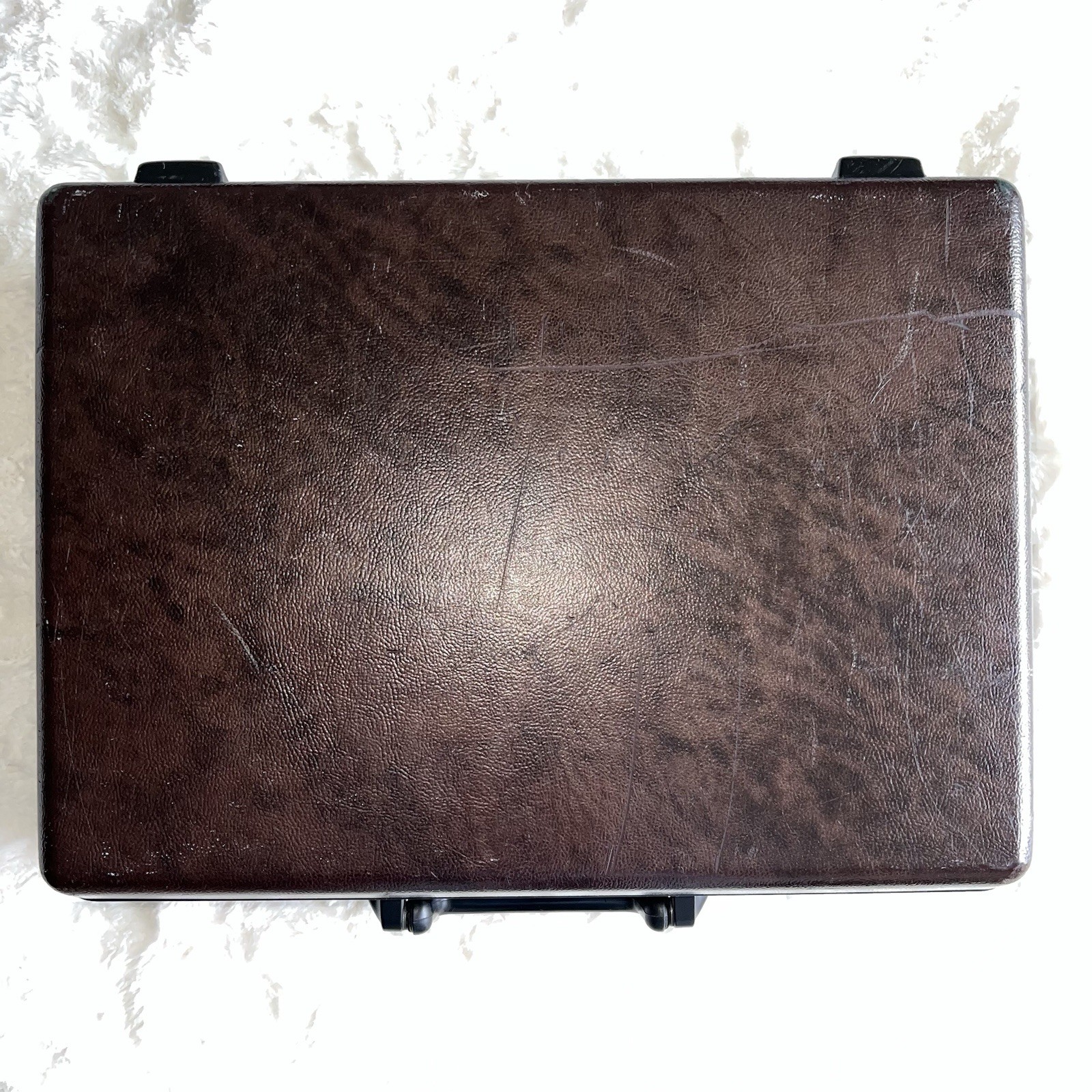 Vintage Samsonite Brown Hard Shell Briefcase Combo Lock Expanding Folder 19×13”